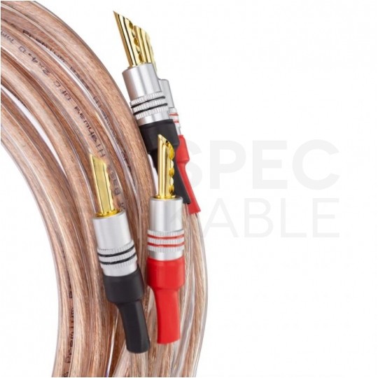 AUDA Premium Bass Komplet 2x Kabel głośnikowy 2x4mm2 OFC wtyki bananowe 3m