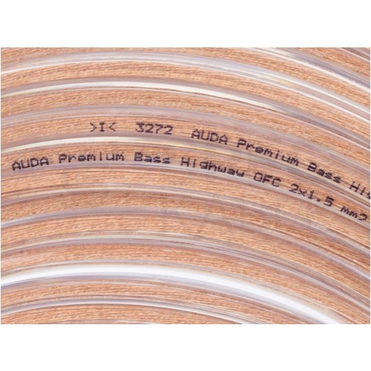AUDA Premium Bass Komplet 2x Kabel głośnikowy 2x4mm2 OFC wtyki bananowe 3m