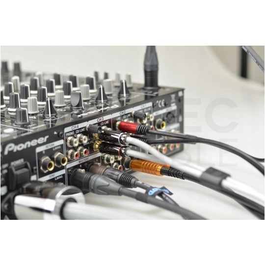 AUDA Prestige Kabel Audio AUX mini Jack 3,5mm Stereo (wtyk) / 2x RCA Cinch (wtyk) 10m
