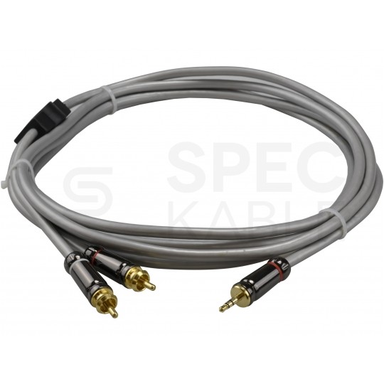 AUDA Prestige Kabel Audio AUX mini Jack 3,5mm Stereo (wtyk) / 2x RCA Cinch (wtyk) 3m