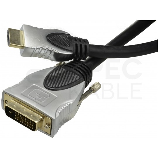 AUDA Prestige Kabel DVI-D Single Link / HDMI 1.4 FHD@60 (wtyk / wtyk) 10m