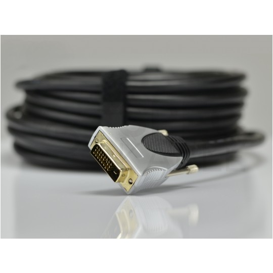 AUDA Prestige Kabel DVI-D Single Link / HDMI 1.4 FHD@60 (wtyk / wtyk) 30m