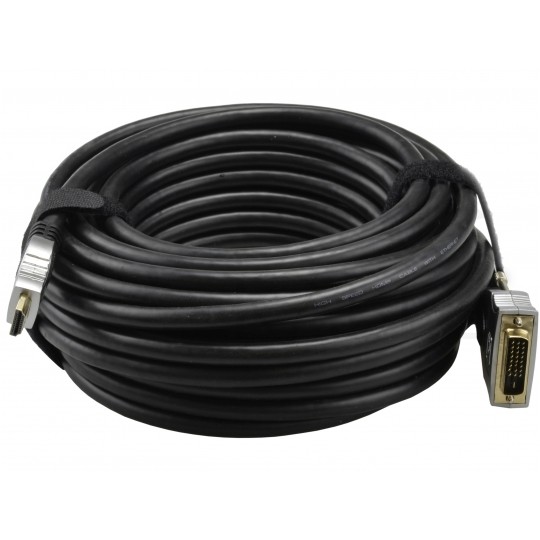 AUDA Prestige Kabel DVI-D Single Link / HDMI 1.4 FHD@60 (wtyk / wtyk) 30m