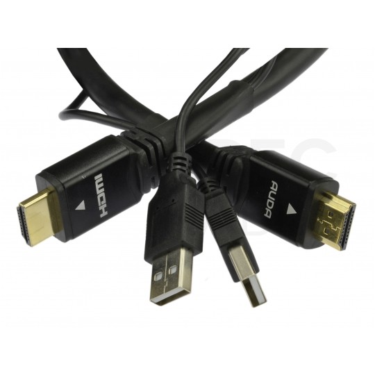 AUDA Prestige Kabel HDMI 1.4a Premium High Speed Full HD 4K@24 60m ze wzmacniaczem USB