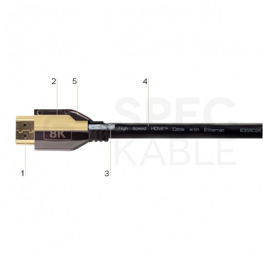 AUDA Prestige Kabel HDMI 2.1 8K Ultra High Speed 8K@60 4K@120 1m