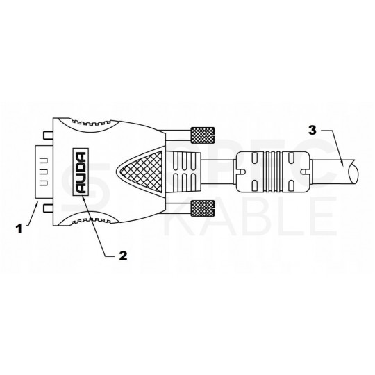 AUDA Prestige Kabel SVGA (D-Sub 15-pin) FHD@60 7,5m