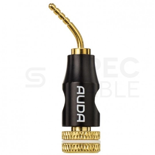 AUDA Prestige Wtyk głośnikowy typu SZPILKA skręcany pozłacany czarny