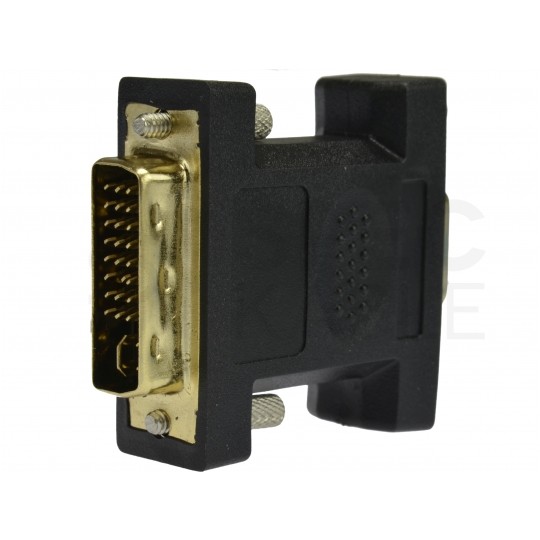 AUDA Przejście Adapter DVI / SVGA (wtyk DVI-I 24+5-pin / gniazdo D-Sub 15-pin)