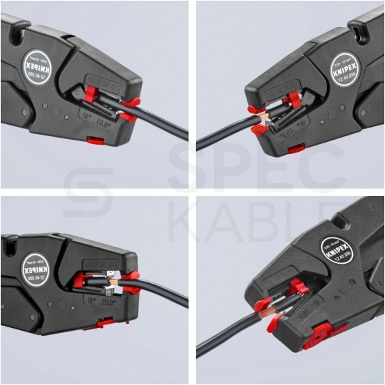 Automatyczny ściągacz izolacji uniwersalny 0,03-10,0mm2 do kabli okrągłych KNIPEX 12 40 200