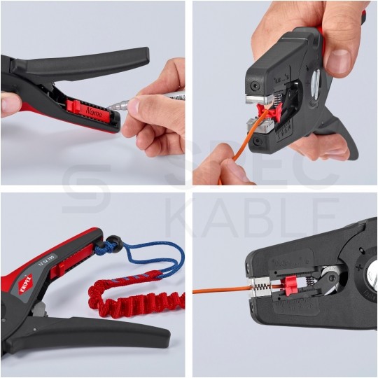 Automatyczny ściągacz izolacji uniwersalny 0,08-16,0mm2 do kabli okrągłych PreciStrip16 KNIPEX 12 52 195