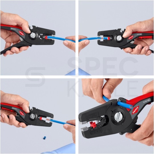 Automatyczny ściągacz izolacji uniwersalny 0,08-16,0mm2 do kabli okrągłych PreciStrip16 KNIPEX 12 52 195