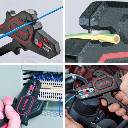 Automatyczny ściągacz izolacji uniwersalny 0,2-6,0mm2 do kabli okrągłych KNIPEX 12 62 180