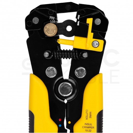 Automatyczny ściągacz izolacji uniwersalny 0,5-6mm2 do kabli okrągłych i płaskich (YDYp, YDY, YKY, LGY) oraz solarnych PV czołowy 205mm NEKU