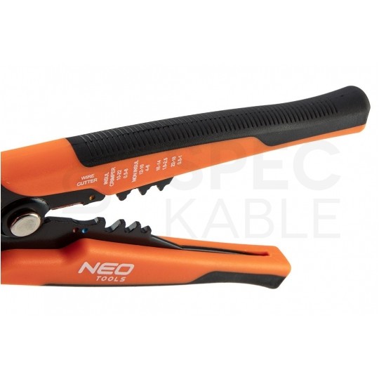 Automatyczny ściągacz izolacji uniwersalny 0,5-6mm2 do kabli solarnych PV czołowy 200mm NEO 01-540