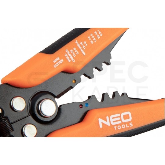 Automatyczny ściągacz izolacji uniwersalny 0,5-6mm2 do kabli solarnych PV czołowy 200mm NEO 01-540