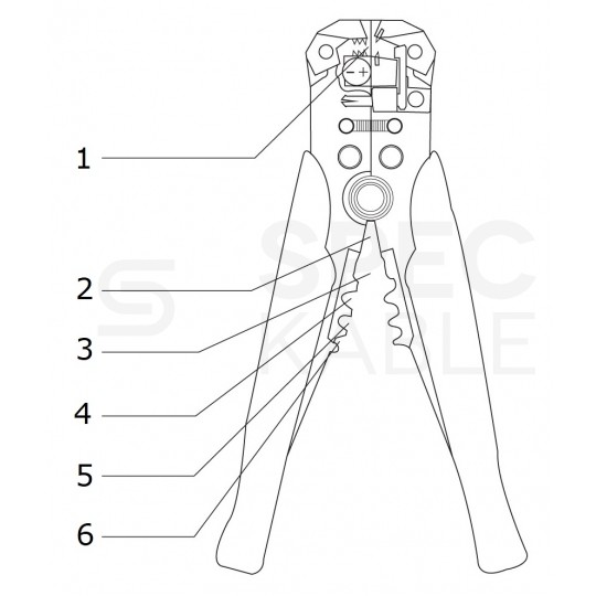Automatyczny ściągacz izolacji uniwersalny 0,5-6mm2 do kabli solarnych PV czołowy 205mm REBEL
