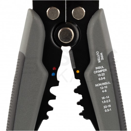 Automatyczny ściągacz izolacji uniwersalny 0,5-6mm2 do kabli solarnych PV czołowy 205mm REBEL