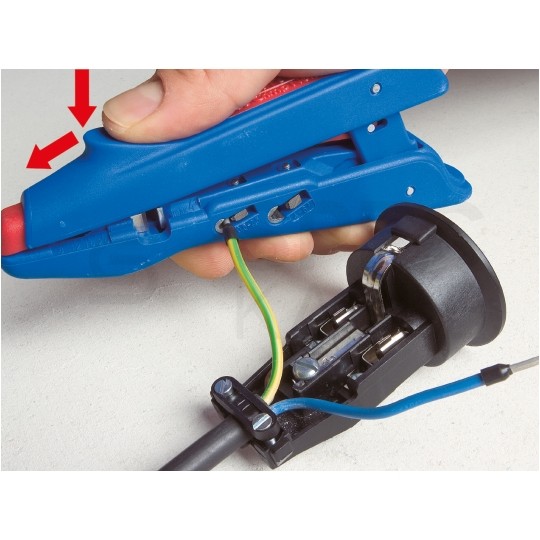 Automatyczny ściągacz izolacji z funkcją zaciskania końcówek No.300 0,5-6mm2 WEICON