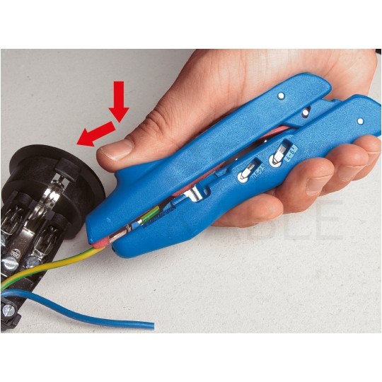 Automatyczny ściągacz izolacji z funkcją zaciskania końcówek No.300 0,5-6mm2 WEICON