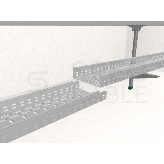 BAKS Korytko kablowe KGR50H42/3 0,5mm 3m perforowane 50x42x3000mm do prowadzenia tras kablowych