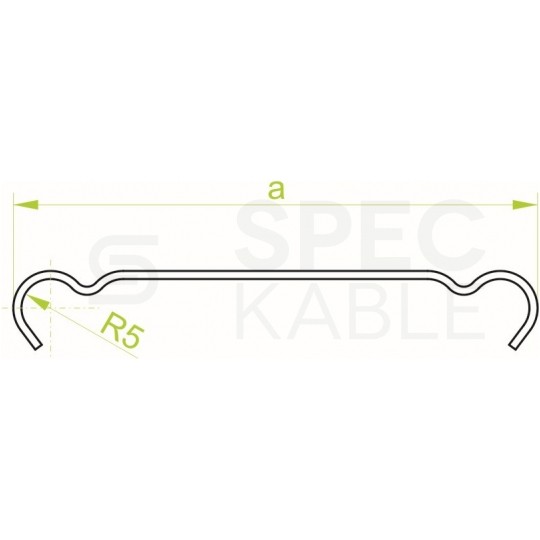 BAKS Pokrywa korytka PKR50/3 0,5mm 3m do koryt o szerokości 50mm