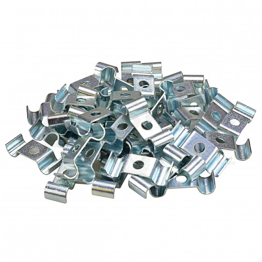 BAKS Uchwyt kablowy UEF 10mm metalowy podwójny 100szt.