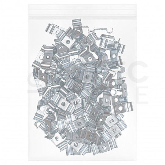 BAKS Uchwyt kablowy UEF 9mm metalowy podwójny 100szt.