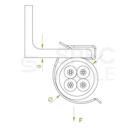 BAKS Zacisk ZSK1 19/8 do podwieszania kabli