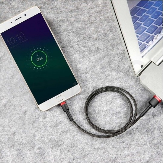 BASEUS Kabel USB 2.0 A / micro-B (wtyk / wtyk dwustronny) Quick Charge 3.0 czarny 2m