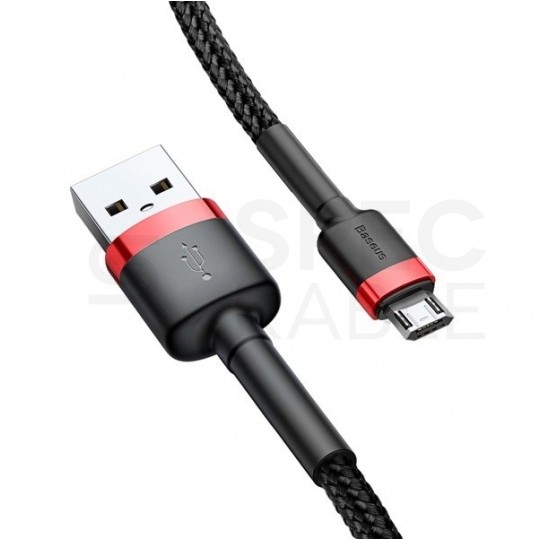 BASEUS Kabel USB 2.0 A / micro-B (wtyk / wtyk dwustronny) Quick Charge 3.0 czarny 2m