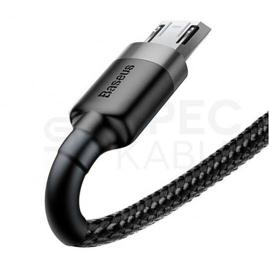 BASEUS Kabel USB 2.0 A / micro-B (wtyk / wtyk dwustronny) Quick Charge 3.0 czarny 3m