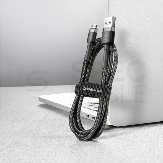BASEUS Kabel USB 2.0 A / micro-B (wtyk / wtyk dwustronny) Quick Charge 3.0 czarny 3m