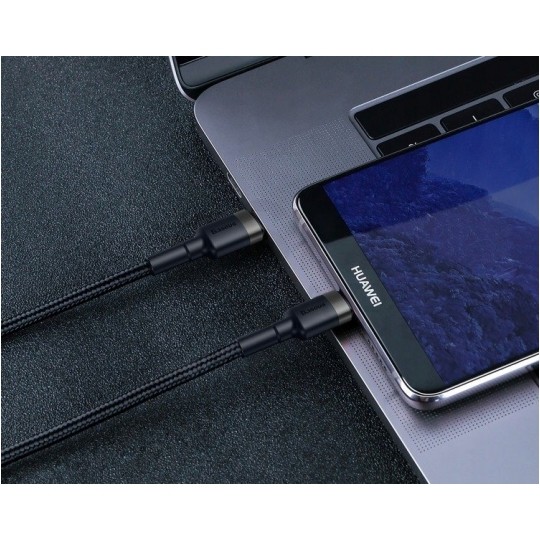 BASEUS Kabel USB 2.0 typ-C (wtyk / wtyk) Quick Charge 3.0 Power Delivery 2.0 (3A 60W) 1m