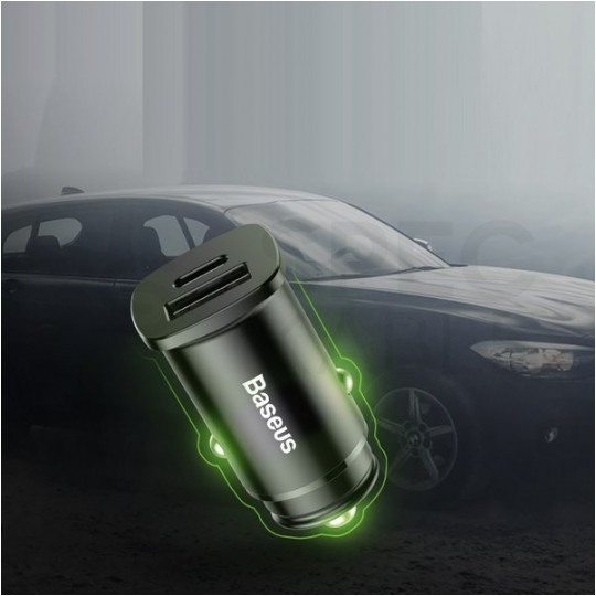 BASEUS Ładowarka samochodowa USB Quick Charge 4.0 + USB typ-C Power Delivery 3.0 (30W)