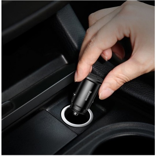 BASEUS Ładowarka samochodowa USB Quick Charge 4.0 + USB typ-C Power Delivery 3.0 (30W)