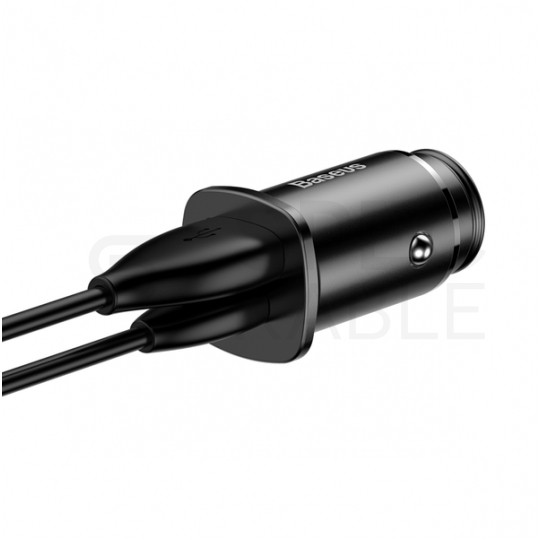 BASEUS Ładowarka samochodowa USB Quick Charge 4.0 + USB typ-C Power Delivery 3.0 (30W)