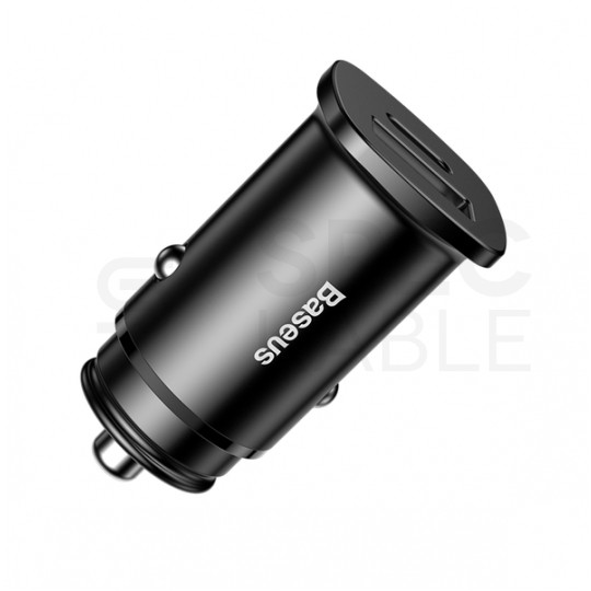 BASEUS Ładowarka samochodowa USB Quick Charge 4.0 + USB typ-C Power Delivery 3.0 (30W)