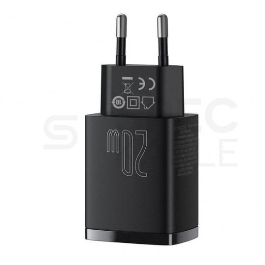 BASEUS Ładowarka sieciowa 1x USB typ-C Quick Charge 3.0 + 1x USB typ-C Power Delivery 3.0 [20W]