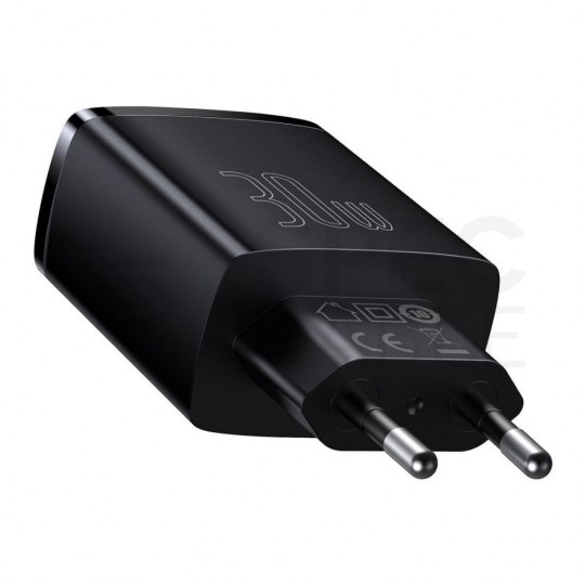 BASEUS Ładowarka sieciowa 2x USB (1x5V / 3A, 1x9V / 2A) Quick Charge 3.0, 1x USB-C PD 3.0 iQ Smart Charging 30W