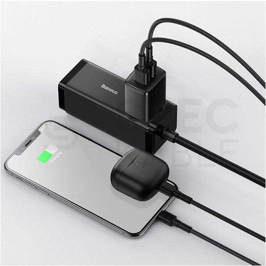 BASEUS Ładowarka sieciowa 2x USB (5V / 2.1A ) technologia iQ Smart Charging