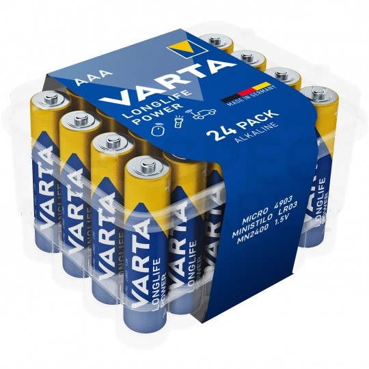 Bateria alkaliczna LR03 AAA 1,5V VARTA Longlife Power BLISTER 24szt.