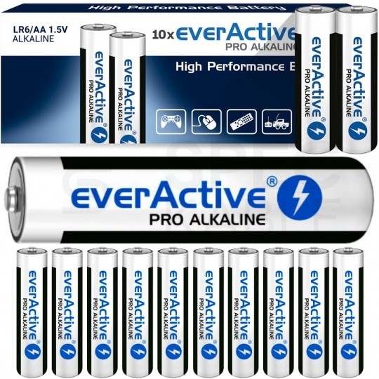 Bateria alkaliczna LR6 AA 1,5V everActive Pro Alkaline KARTONIK 10szt.