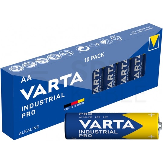 Bateria alkaliczna LR6 AA 1,5V VARTA Industrial PRO BLISTER 10szt.