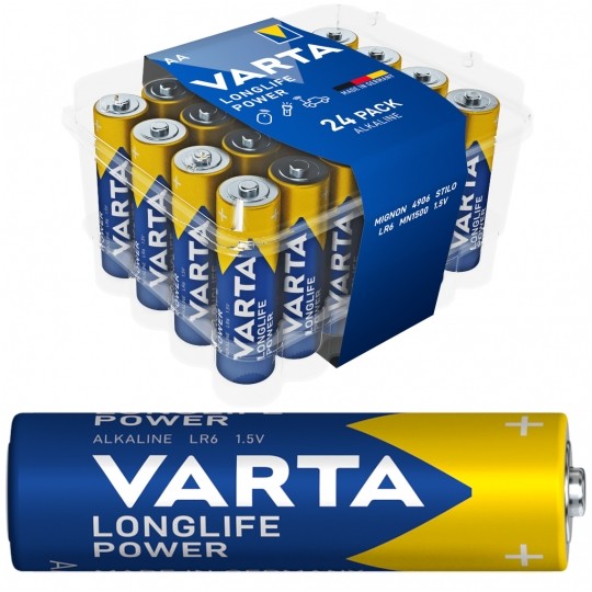 Bateria alkaliczna LR6 AA 1,5V VARTA Longlife Power BLISTER 24szt.