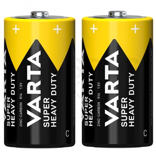 Bateria cynkowo-węglowa R14 C 1,5V VARTA Super Heavy Duty BLISTER 2szt.