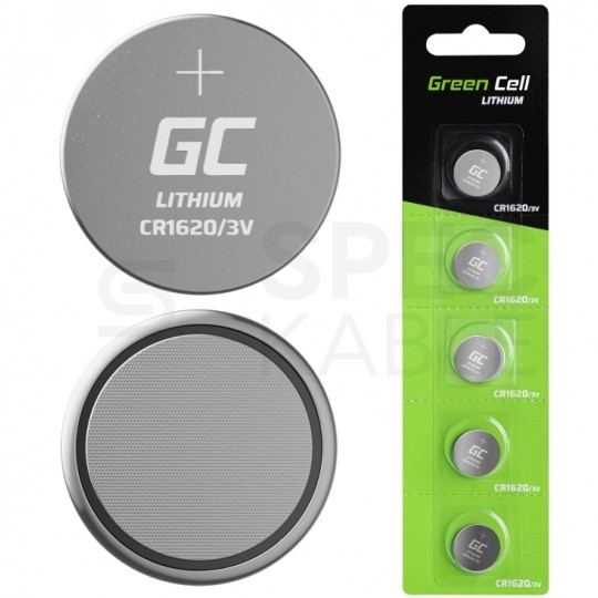 Bateria litowa pastylka CR1620 3V Green Cell BLISTER 5szt.