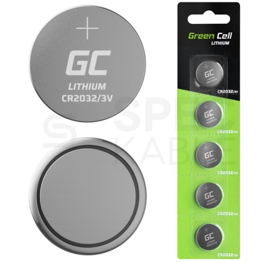 Bateria litowa pastylka CR2032 3V Green Cell BLISTER 5szt.