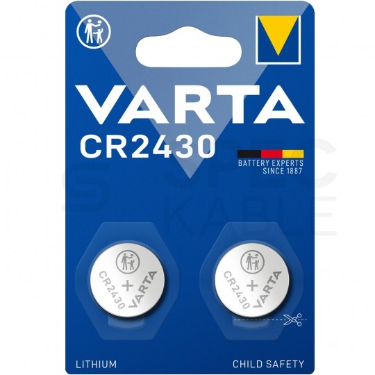 Bateria litowa pastylka CR2430 3V VARTA Lithium BLISTER 2szt.