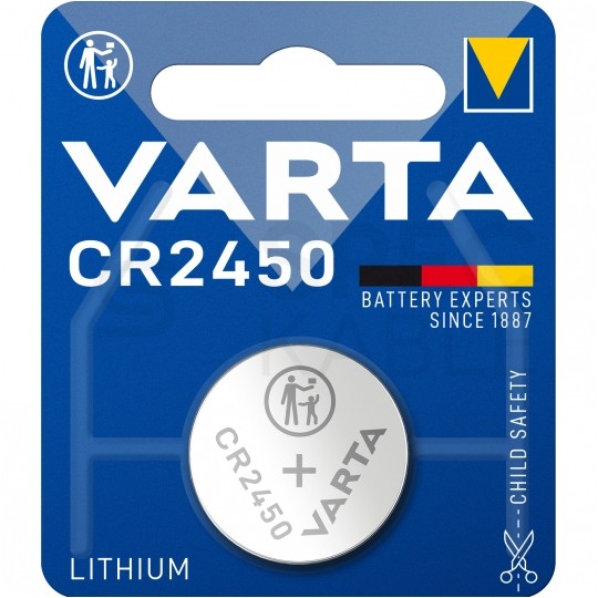 Bateria litowa pastylka CR2450 3V VARTA Lithium BLISTER 1szt.