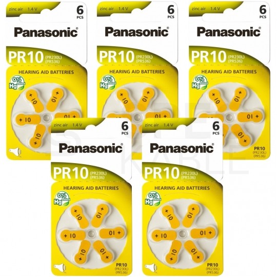 Bateria PR-70 / PR-10 / 10 do aparatów słuchowych Panasonic BLISTER 30szt.